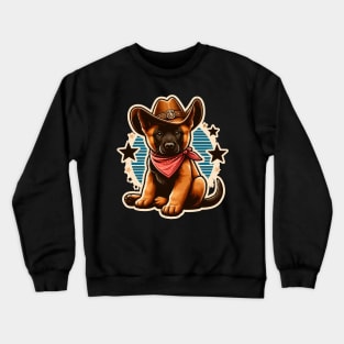 Belgian Malinois Cowboy puppy Crewneck Sweatshirt